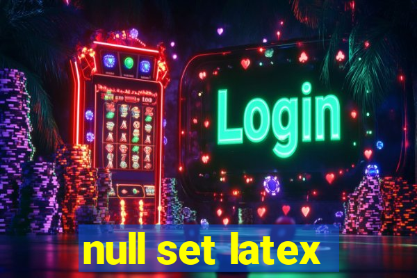 null set latex